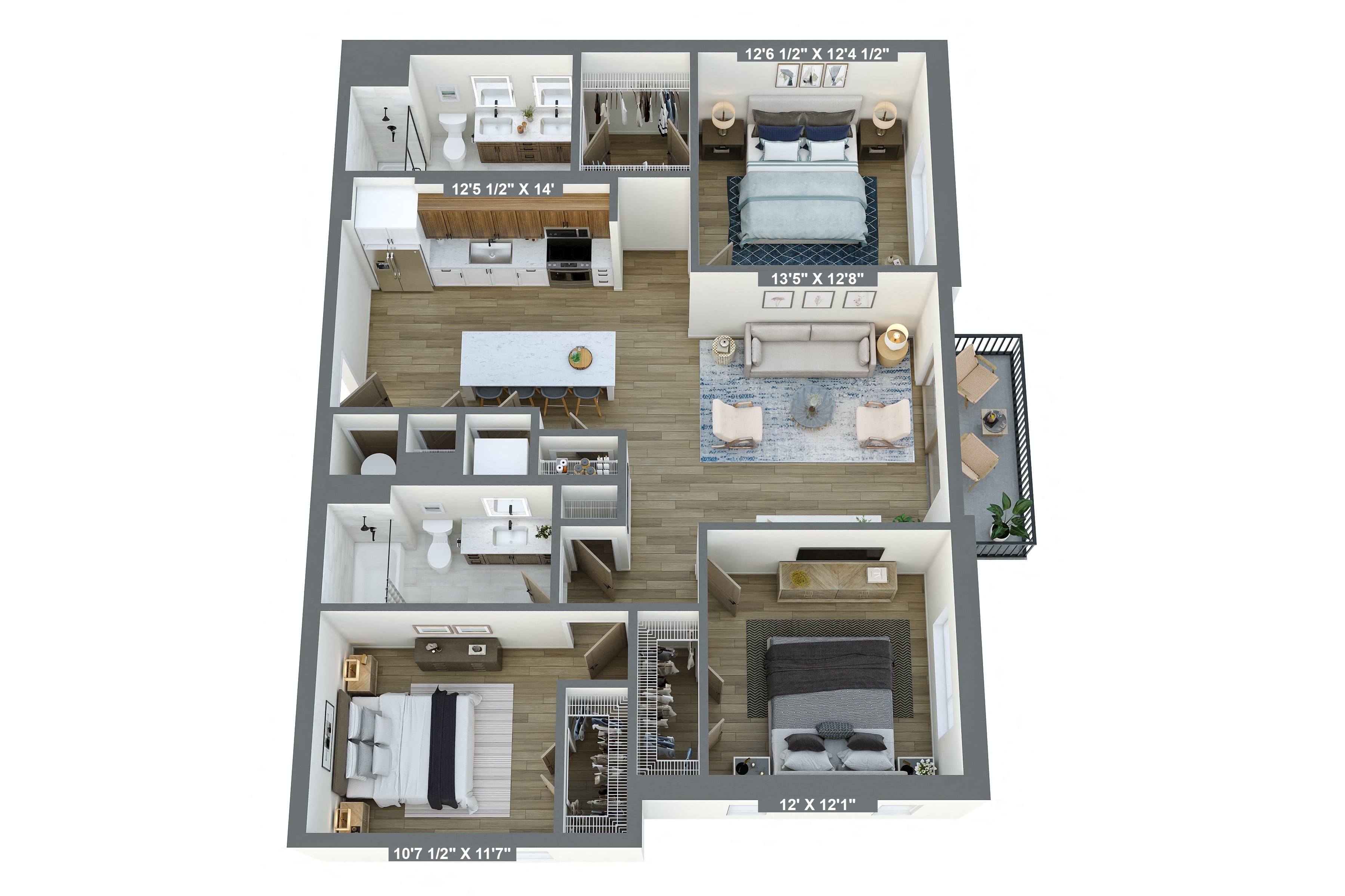 Floor plan layout diagram for C1
